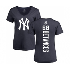 MLB Women's Nike New York Yankees #68 Dellin Betances Navy Blue Backer T-Shirt