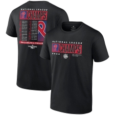 Men's Philadelphia Phillies Fanatics Branded Black 2022 National League Champions Roster T-Shirt