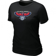 NBA Women's Atlanta Hawks Big & Tall Primary Logo T-Shirt - Black