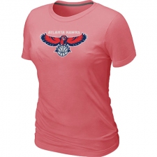 NBA Women's Atlanta Hawks Big & Tall Primary Logo T-Shirt - Pink