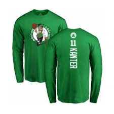 Basketball Boston Celtics #11 Enes Kanter Kelly Green Backer Long Sleeve T-Shirt