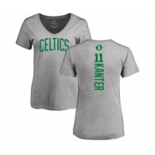 Basketball Women's Boston Celtics #11 Enes Kanter Ash Backer T-Shirt