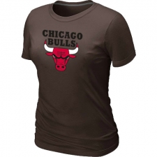 NBA Chicago Bulls Big & Tall Women's Primary Logo T-Shirt - Brown