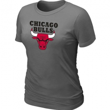 NBA Chicago Bulls Big & Tall Women's Primary Logo T-Shirt - Dark Grey