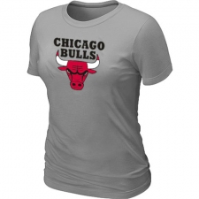 NBA Chicago Bulls Big & Tall Women's Primary Logo T-Shirt - Light Grey