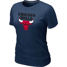 NBA Chicago Bulls Big & Tall Women's Primary Logo T-Shirt - Navy