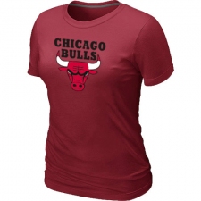 NBA Chicago Bulls Big & Tall Women's Primary Logo T-Shirt - Red