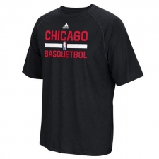 NBA Men's Chicago Bulls Adidas Noches Ene-Be-A Practicewear Performance T-Shirt - Black