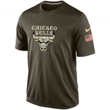NBA Men's Chicago Bulls Nike Olive Salute To Service KO Performance Dri-FIT T-Shirt