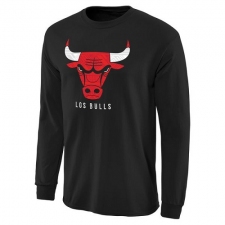 NBA Men's Chicago Bulls Noches Enebea Long Sleeve T-Shirt - Black