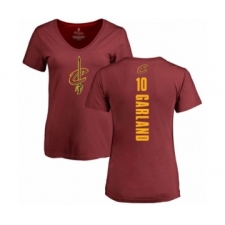 Basketball Women's Cleveland Cavaliers #10 Darius Garland Maroon Backer T-Shirt