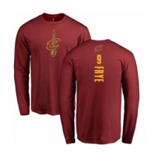 NBA Nike Cleveland Cavaliers #9 Channing Frye Maroon Backer Long Sleeve T-Shirt