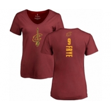 NBA Women's Nike Cleveland Cavaliers #9 Channing Frye Maroon Backer T-Shirtt