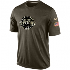 NBA Men's Detroit Pistons Nike Olive Salute To Service KO Performance Dri-FIT T-Shirt