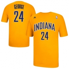 NBA Adidas Indiana Pacers #24 Paul George Game Time T-Shirt - Gold