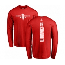 Basketball Houston Rockets #19 Tyson Chandler Red Backer Long Sleeve T-Shirt