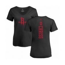 NBA Women's Nike Houston Rockets #0 Marquese Chriss Black One Color Backer Slim-Fit V-Neck T-Shirt