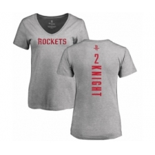 NBA Women's Nike Houston Rockets #2 Brandon Knight Ash Backer T-Shirt