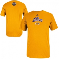 NBA Men's Adidas Los Angeles Lakers 2014 Noches Enebea T-Shirt - Gold