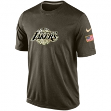 NBA Men's Los Angeles Lakers Nike Olive Salute To Service KO Performance Dri-FIT T-Shirt