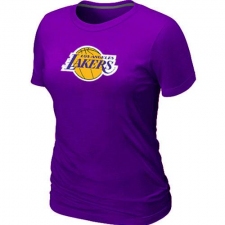NBA Women's Los Angeles Lakers Big & Tall Primary Logo T-Shirt - Purple