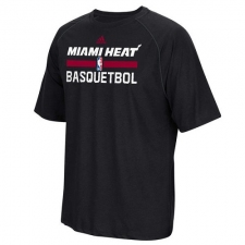 NBA Men's Miami Heat Adidas Noches Ene-Be-A Practicewear Performance T-Shirt - Black