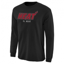 NBA Men's Miami Heat Noches Enebea Long Sleeve T-Shirt - Black