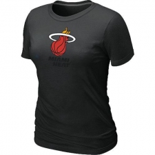 NBA Women's Miami Heat Big & Tall Primary Logo T-Shirt - Black
