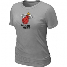 NBA Women's Miami Heat Big & Tall Primary Logo T-Shirt - Grey