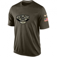 NBA Men's New Orleans Pelicans Nike Olive Salute To Service KO Performance Dri-FIT T-Shirt