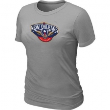 NBA Women's New Orleans Pelicans Big & Tall Primary Logo T-Shirt - Grey
