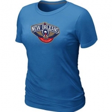 NBA Women's New Orleans Pelicans Big & Tall Primary Logo T-Shirt - Light Blue