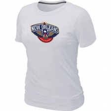 NBA Women's New Orleans Pelicans Big & Tall Primary Logo T-Shirt - White