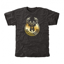 NBA Men's Milwaukee Bucks Gold Collection Tri-Blend T-Shirt - Black