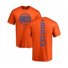 Basketball New York Knicks #25 Reggie Bullock Orange One Color Backer T-Shirt