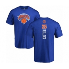 Basketball New York Knicks #25 Reggie Bullock Royal Blue Backer T-Shirt