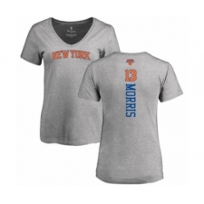 Basketball Women's New York Knicks #13 Marcus Morris Ash Backer T-Shirt
