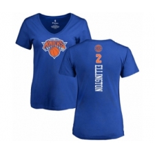 Basketball Women's New York Knicks #2 Wayne Ellington Royal Blue Backer T-Shirt