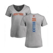 Basketball Women's New York Knicks #25 Reggie Bullock Ash Backer T-Shirt