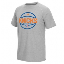 NBA Men's New York Knicks Adidas On-Court climalite Pre-Game T-Shirt - Gray