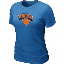 NBA Women's New York Knicks Big & Tall Primary Logo T-Shirt - Light Blue