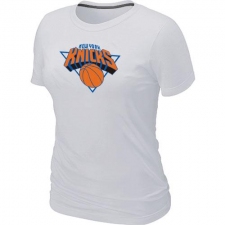 NBA Women's New York Knicks Big & Tall Primary Logo T-Shirt - White
