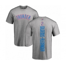 Basketball Oklahoma City Thunder #2 Shai Gilgeous-Alexander Ash Backer T-Shirt