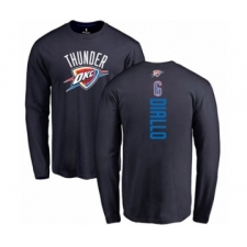 Basketball Oklahoma City Thunder #6 Hamidou Diallo Navy Blue Backer Long Sleeve T-Shirt