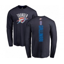 Basketball Oklahoma City Thunder #8 Danilo Gallinari Navy Blue Backer Long Sleeve T-Shirt