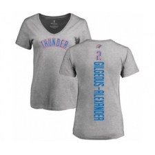 Basketball Women's Oklahoma City Thunder #2 Shai Gilgeous-Alexander Ash Backer T-Shirt