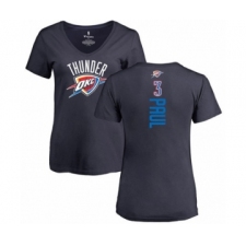 Basketball Women's Oklahoma City Thunder #3 Chris Paul Navy Blue Backer T-Shirt