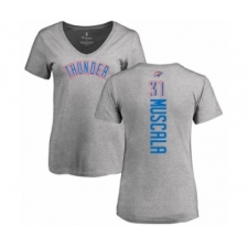 Basketball Women's Oklahoma City Thunder #31 Mike Muscala Ash Backer T-Shirt