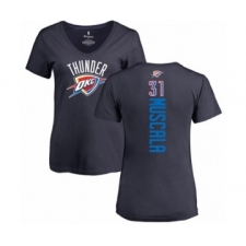 Basketball Women's Oklahoma City Thunder #31 Mike Muscala Navy Blue Backer T-Shirt