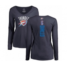 Basketball Women's Oklahoma City Thunder #6 Hamidou Diallo Navy Blue Backer Long Sleeve T-Shirt
